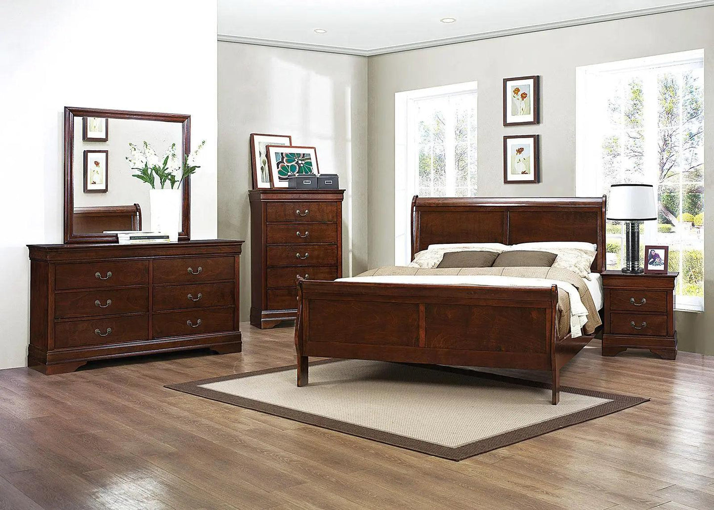 Homelegance Mayville 5 Drawer Chest In Brown Cherry 2147-9 - ATL FURNITURE