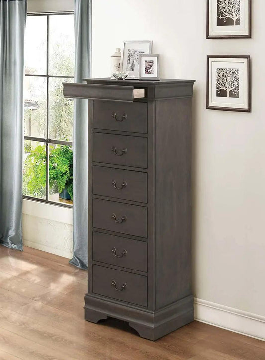 Homelegance Mayville 6 Drawer Lingerie Chest In Gray 2147Sg-12 - ATL FURNITURE