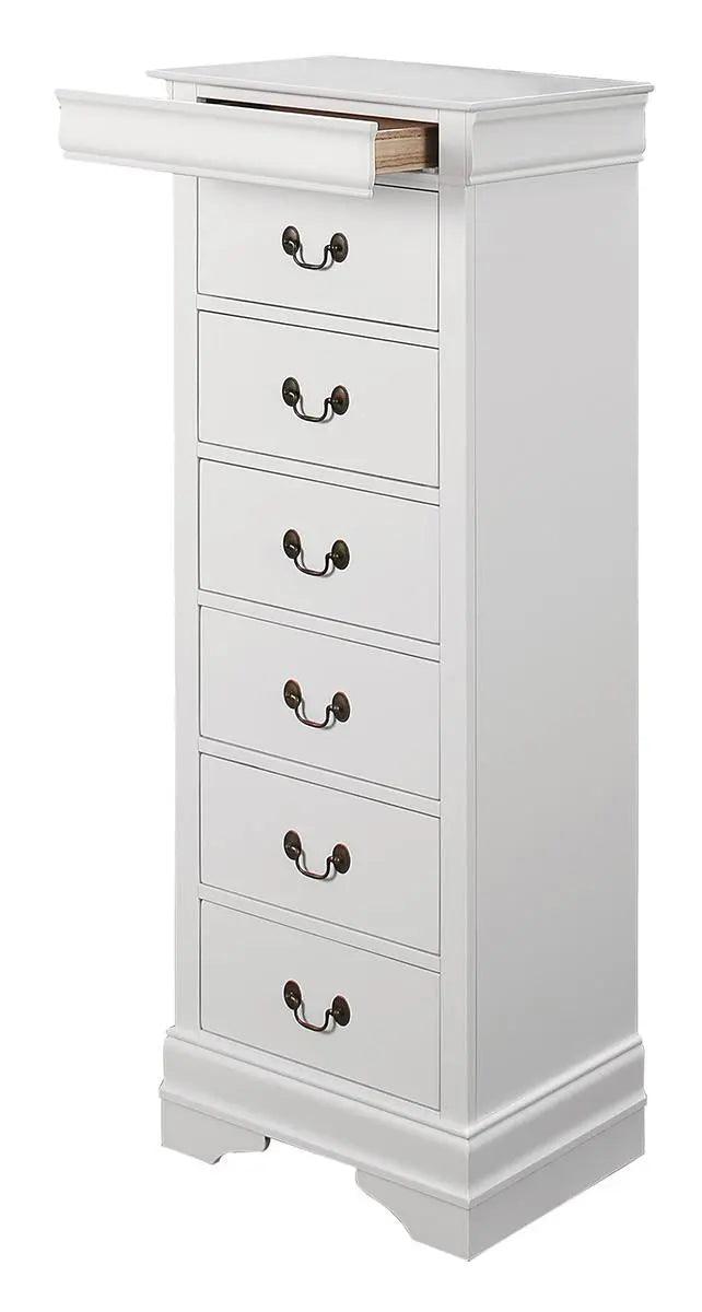 Homelegance Mayville 6 Drawer Lingerie Chest In White 2147W-12 - ATL FURNITURE