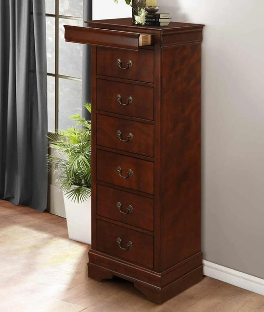 Homelegance Mayville Lingerie Chest In Brown Cherry 2147-12 - ATL FURNITURE