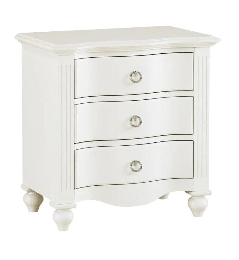 Homelegance Meghan 3 Drawer Nightstand In White 2058Wh-4 - ATL FURNITURE