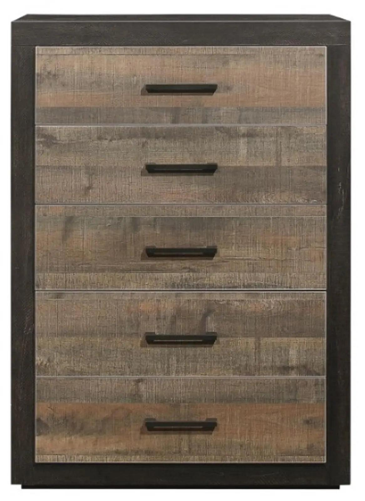 Homelegance Miter Chest In Rustin Mahogany & Dark Ebony 1762-9 - ATL FURNITURE