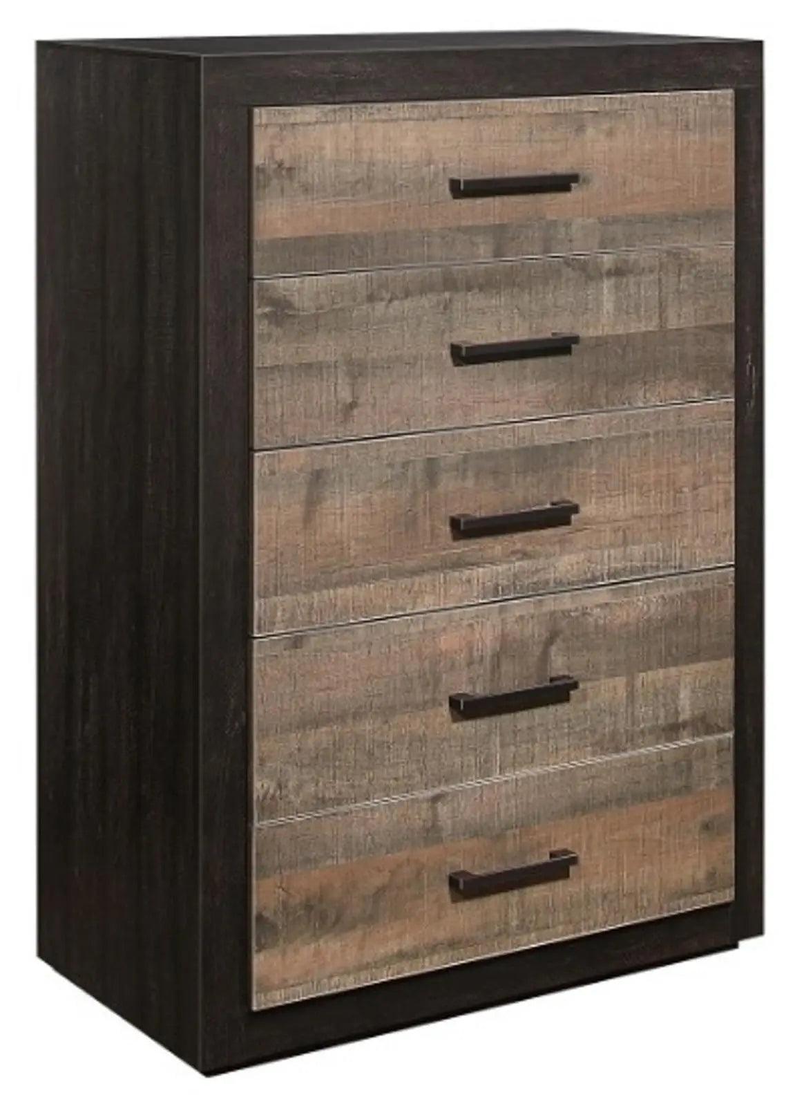 Homelegance Miter Chest In Rustin Mahogany & Dark Ebony 1762-9 - ATL FURNITURE