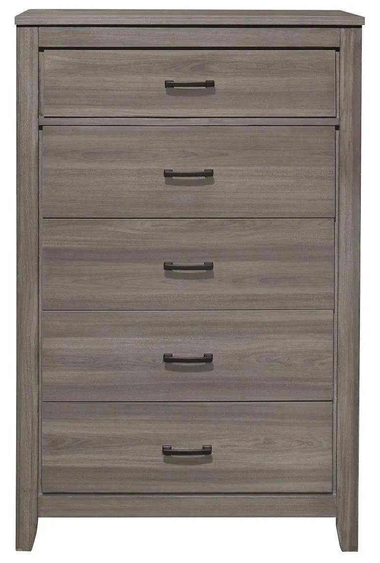 Homelegance Waldorf 5 Drawer Chest In Dark Gray 1902-9 - ATL FURNITURE