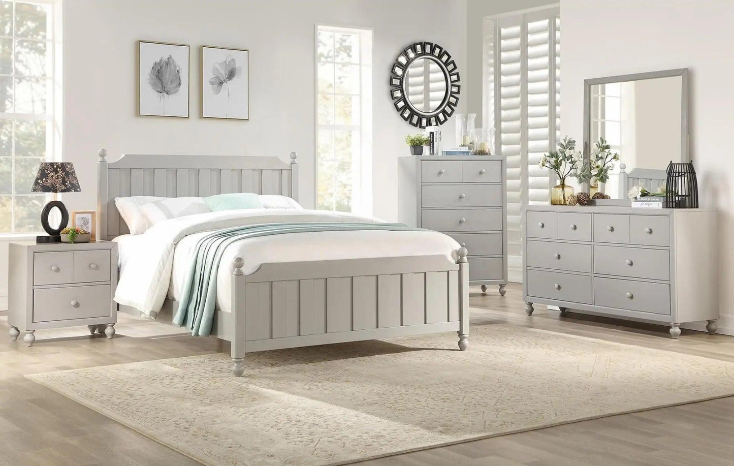 Homelegance Wellsummer 5 Drawer Chest In Gray 1803Gy-9 - ATL FURNITURE