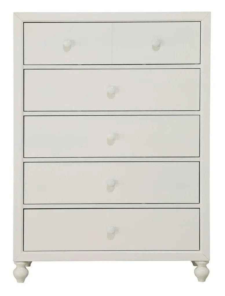 Homelegance Wellsummer 5 Drawer Chest In White 1803W-9 - ATL FURNITURE