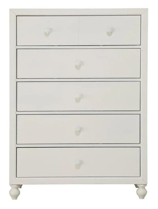 Homelegance Wellsummer 5 Drawer Chest In White 1803W-9 - ATL FURNITURE