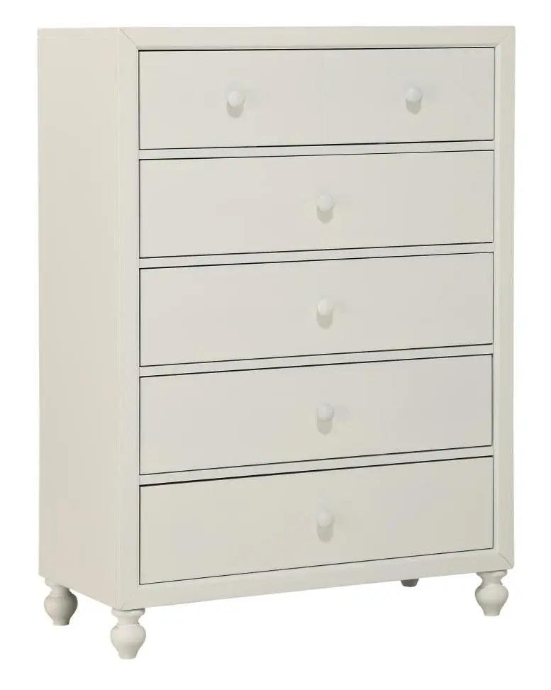 Homelegance Wellsummer 5 Drawer Chest In White 1803W-9 - ATL FURNITURE