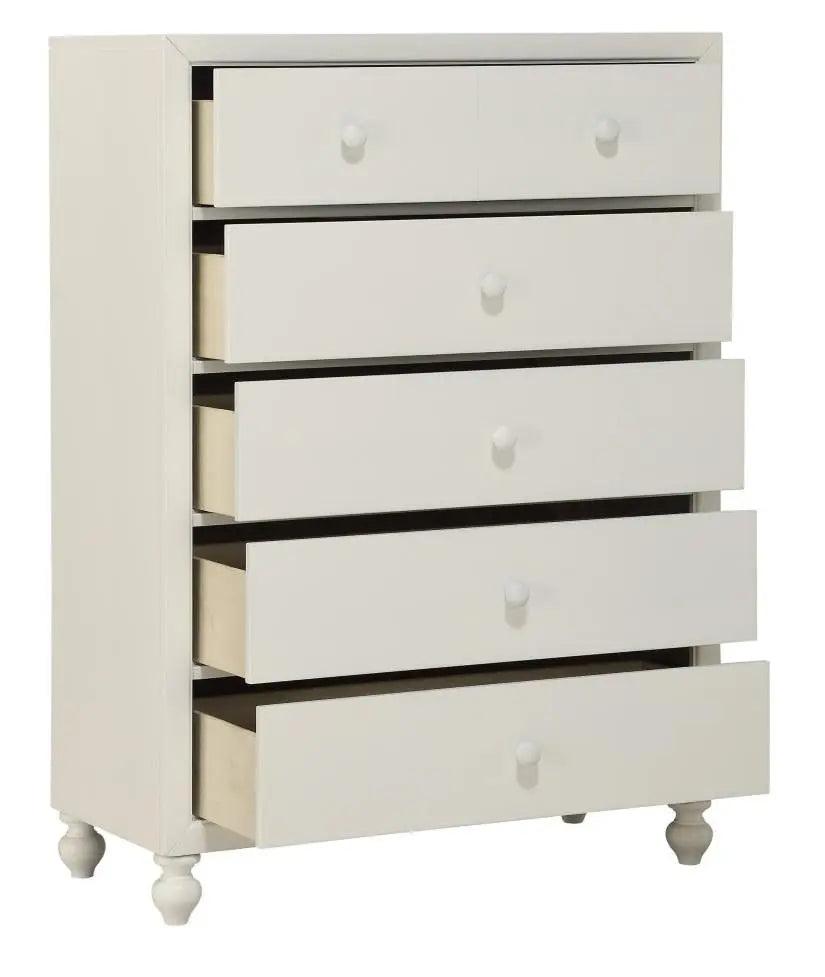 Homelegance Wellsummer 5 Drawer Chest In White 1803W-9 - ATL FURNITURE