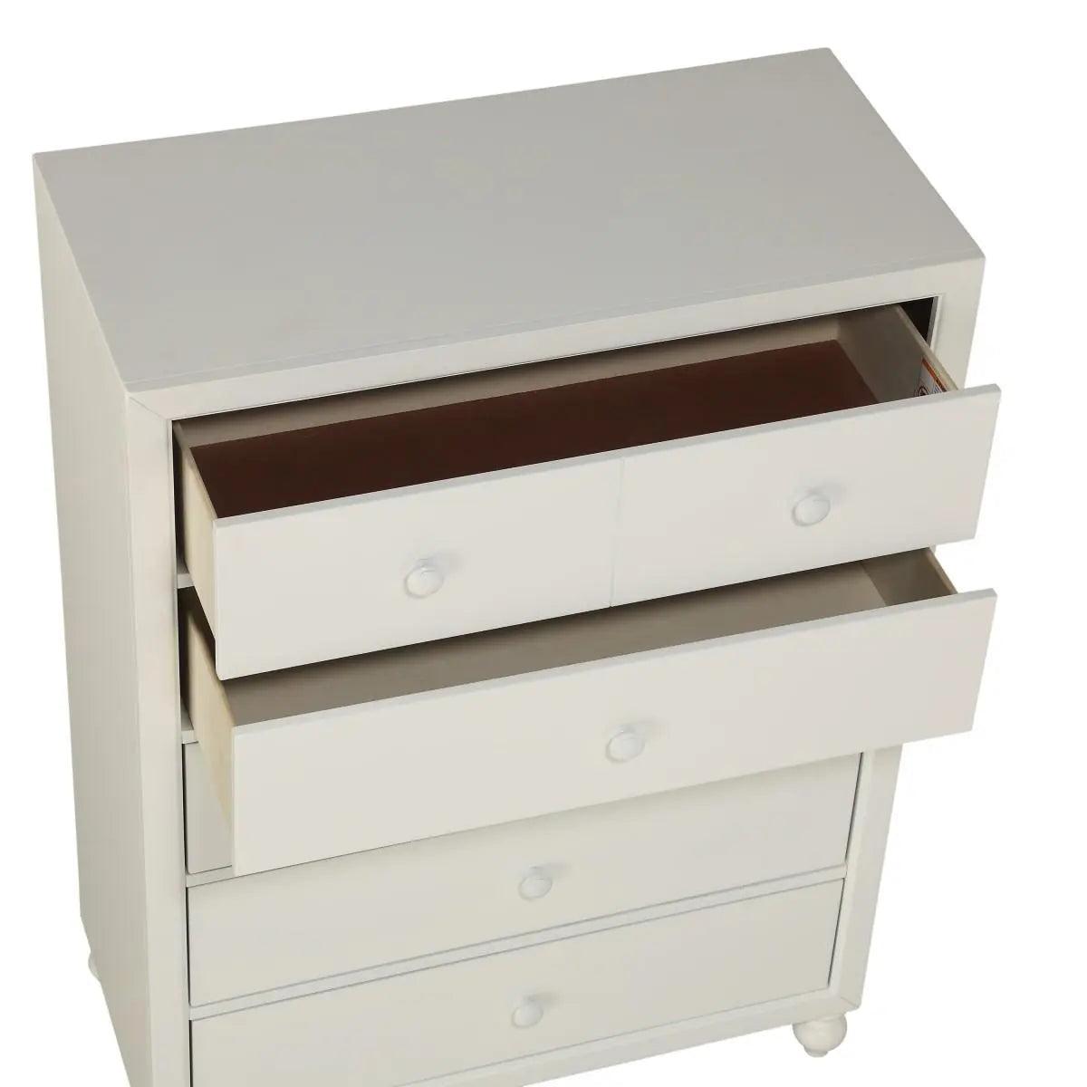 Homelegance Wellsummer 5 Drawer Chest In White 1803W-9 - ATL FURNITURE