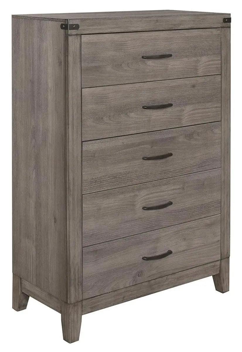 Homelegance Woodrow 5 Drawer Chest In Gray 2042-9 - ATL FURNITURE