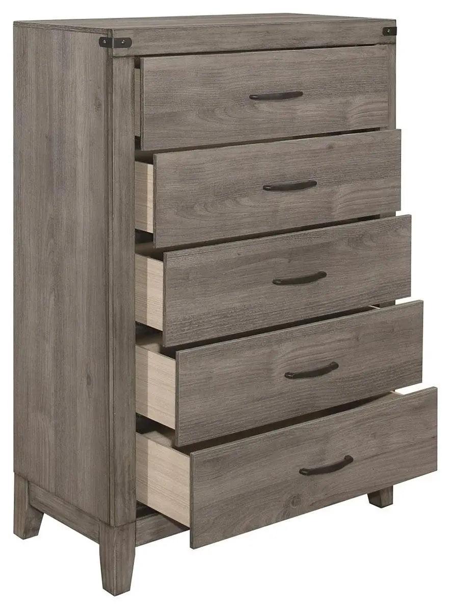 Homelegance Woodrow 5 Drawer Chest In Gray 2042-9 - ATL FURNITURE