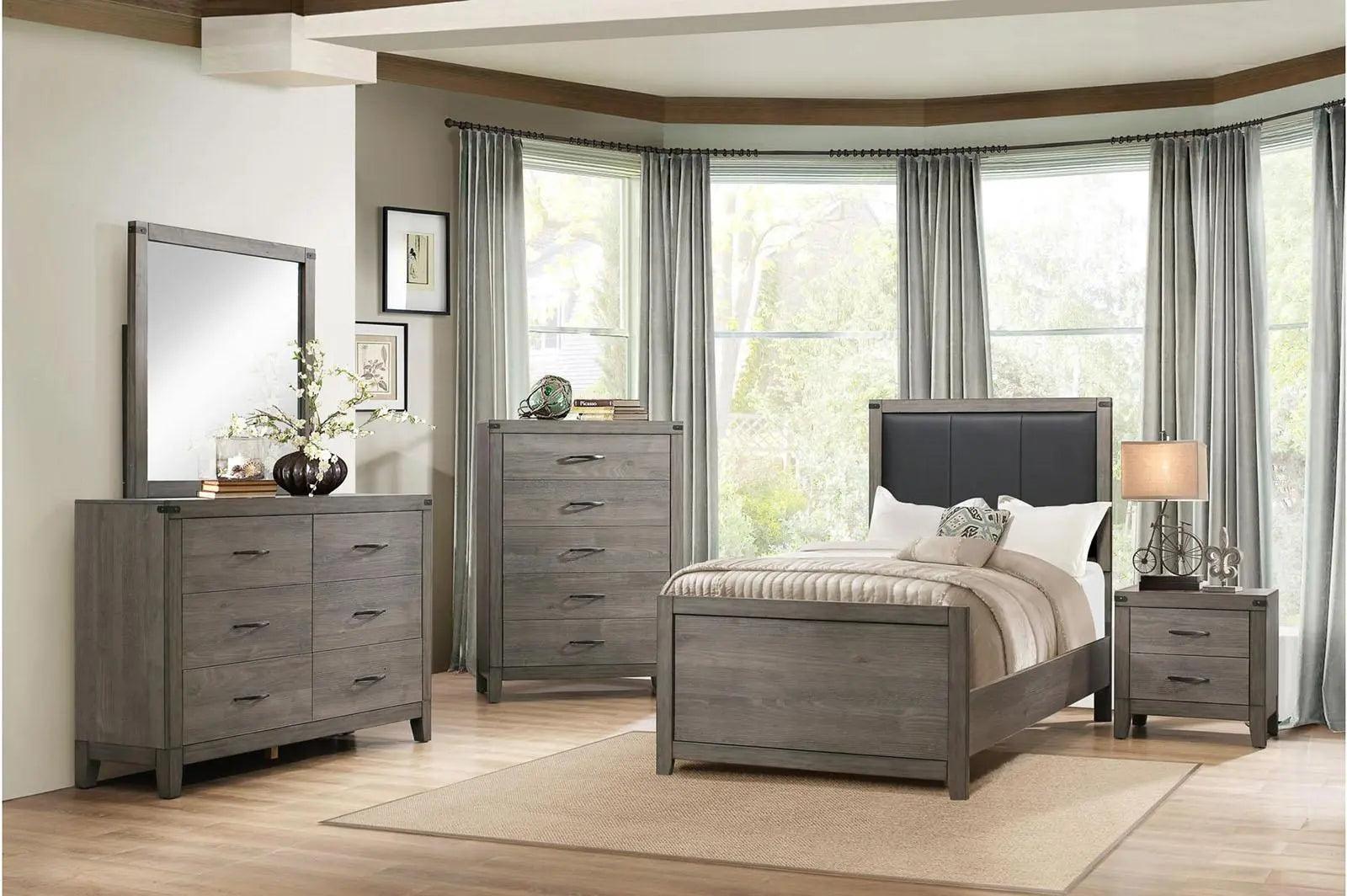 Homelegance Woodrow 5 Drawer Chest In Gray 2042-9 - ATL FURNITURE