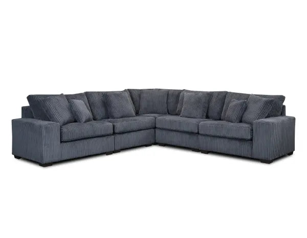 Libby 5PC Sectional No Chaise (Charcoal) - ATL FURNITURE