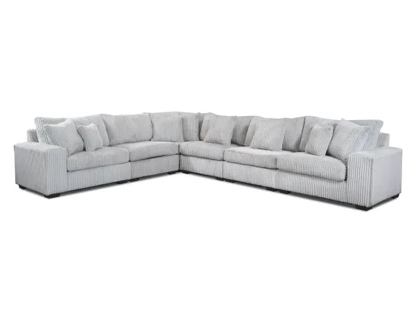 Libby 6PC Sectional No Chaise (Light Gray) - ATL FURNITURE