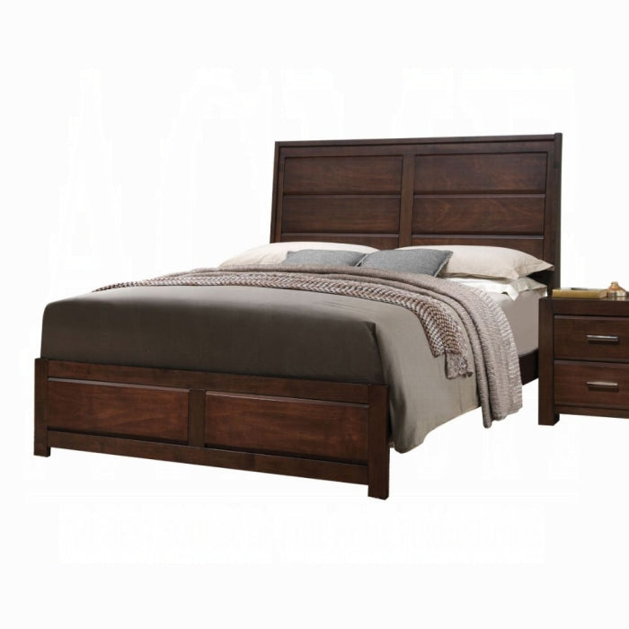 Oberreit Walnut Eastern King Bed - ATL FURNITURE