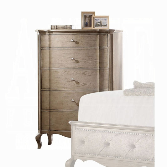 Acme Chelmsford 5-Drawer Chest in Antique Taupe 26056 - ATL FURNITURE