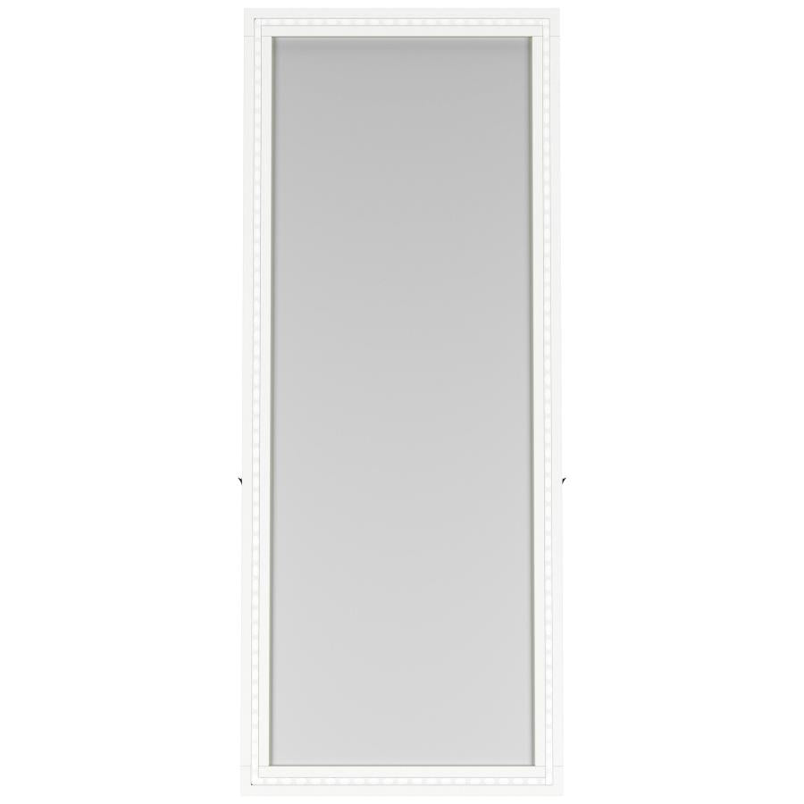 Windrose 28 x 67 Inch Tempered LED Standing Mirror White