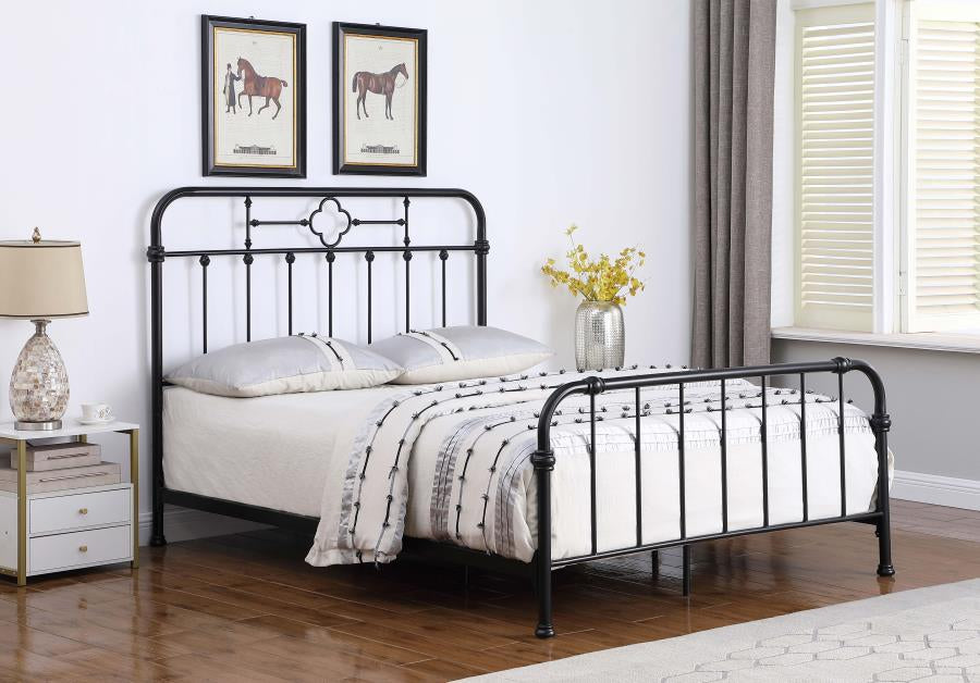 Packlan Metal Eastern King Open Frame Bed Matte Black