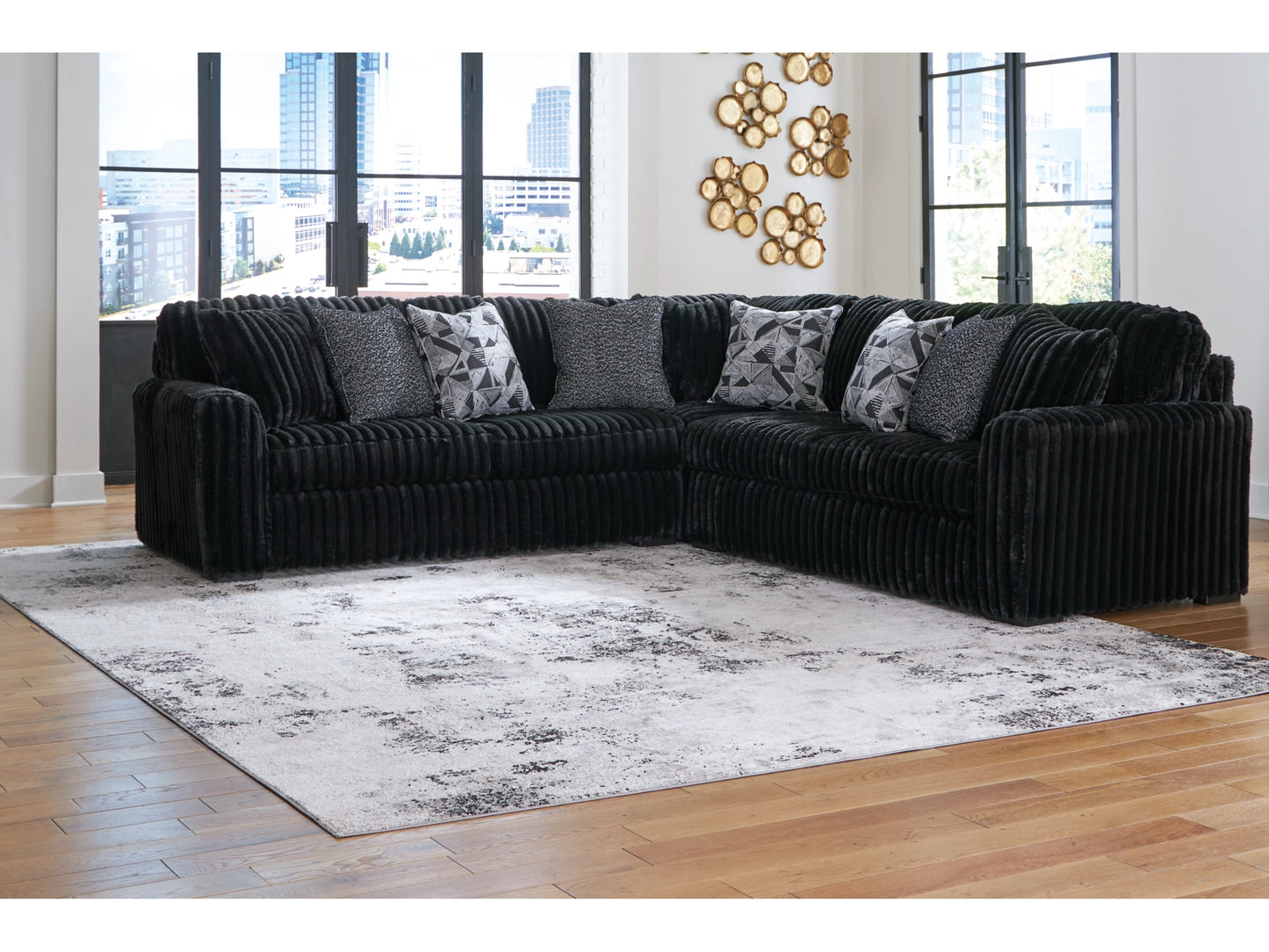 Midnight-Madness 3-Piece Sectional