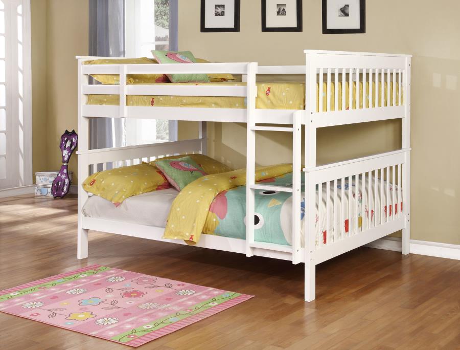 Chapman Traditional White Full-over-Full Bunk Bed