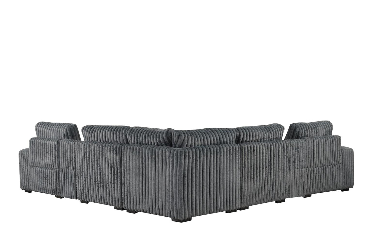 Vegas Gray Power Recliner Sectional with Storage Console
