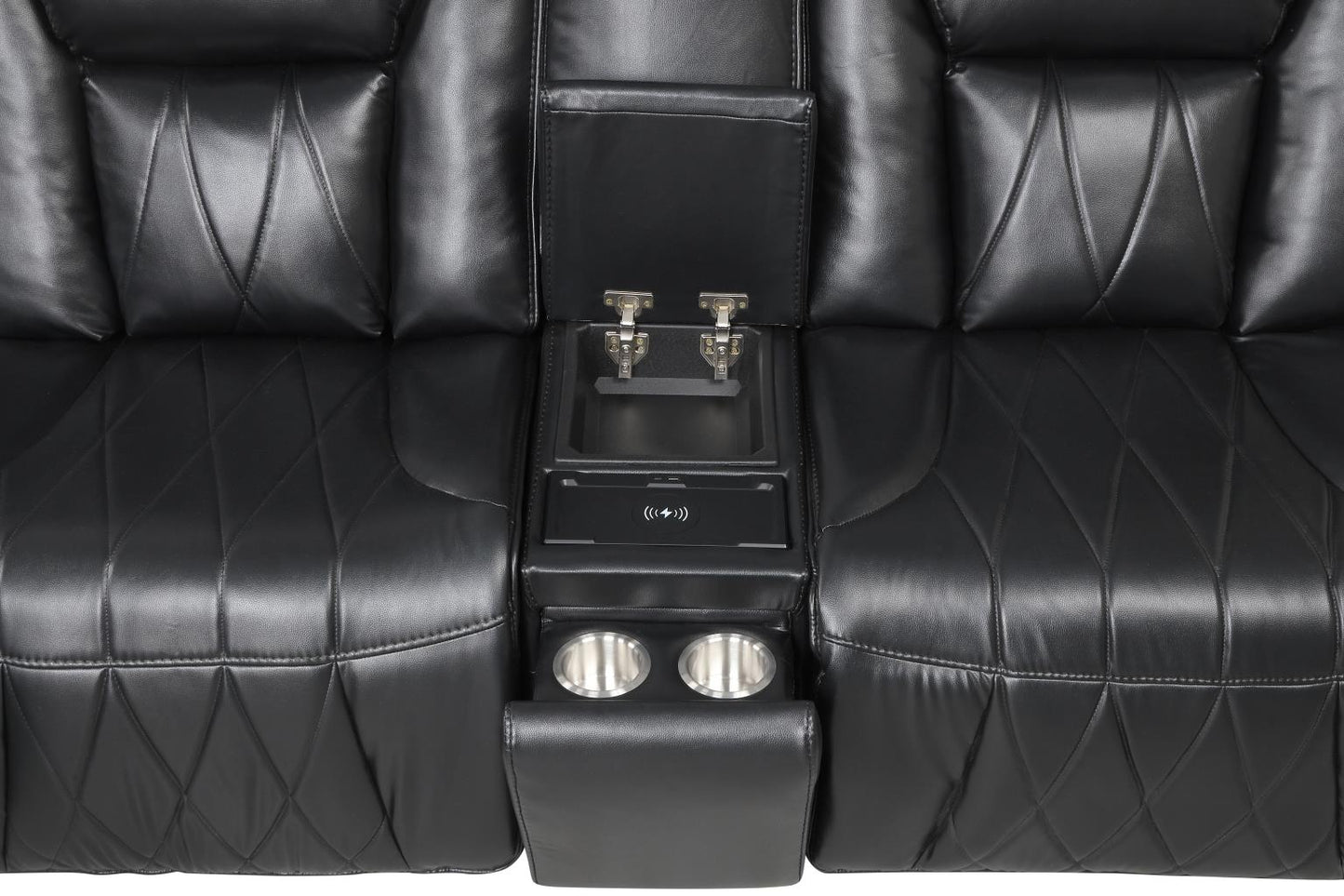 Apex Black Power Recliner Sectional with Power Headrest