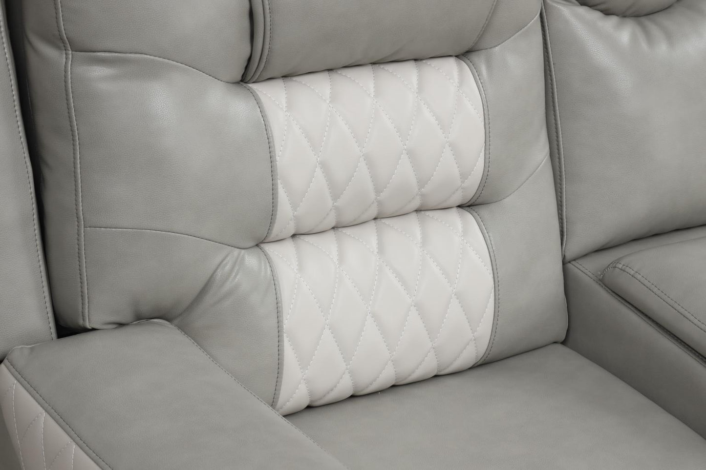Ohio Gray & Ice Manual Recliner Sectional with Storage Console