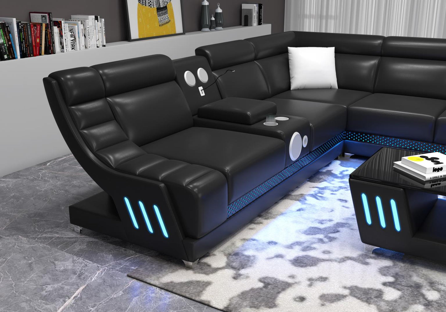 Tokyo 3 PC Sectional with Console