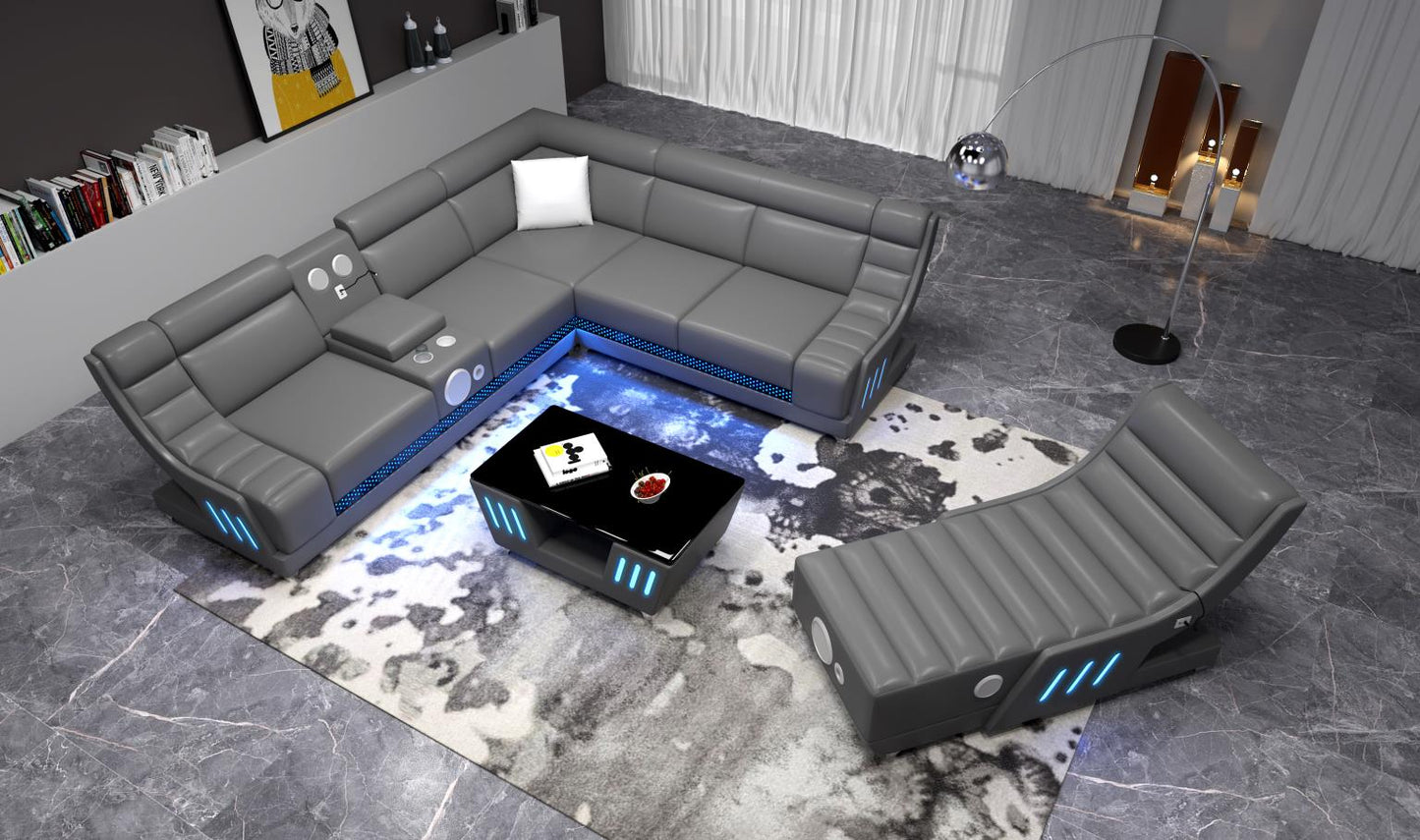 Tokyo 3 PC Sectional with Console Grey