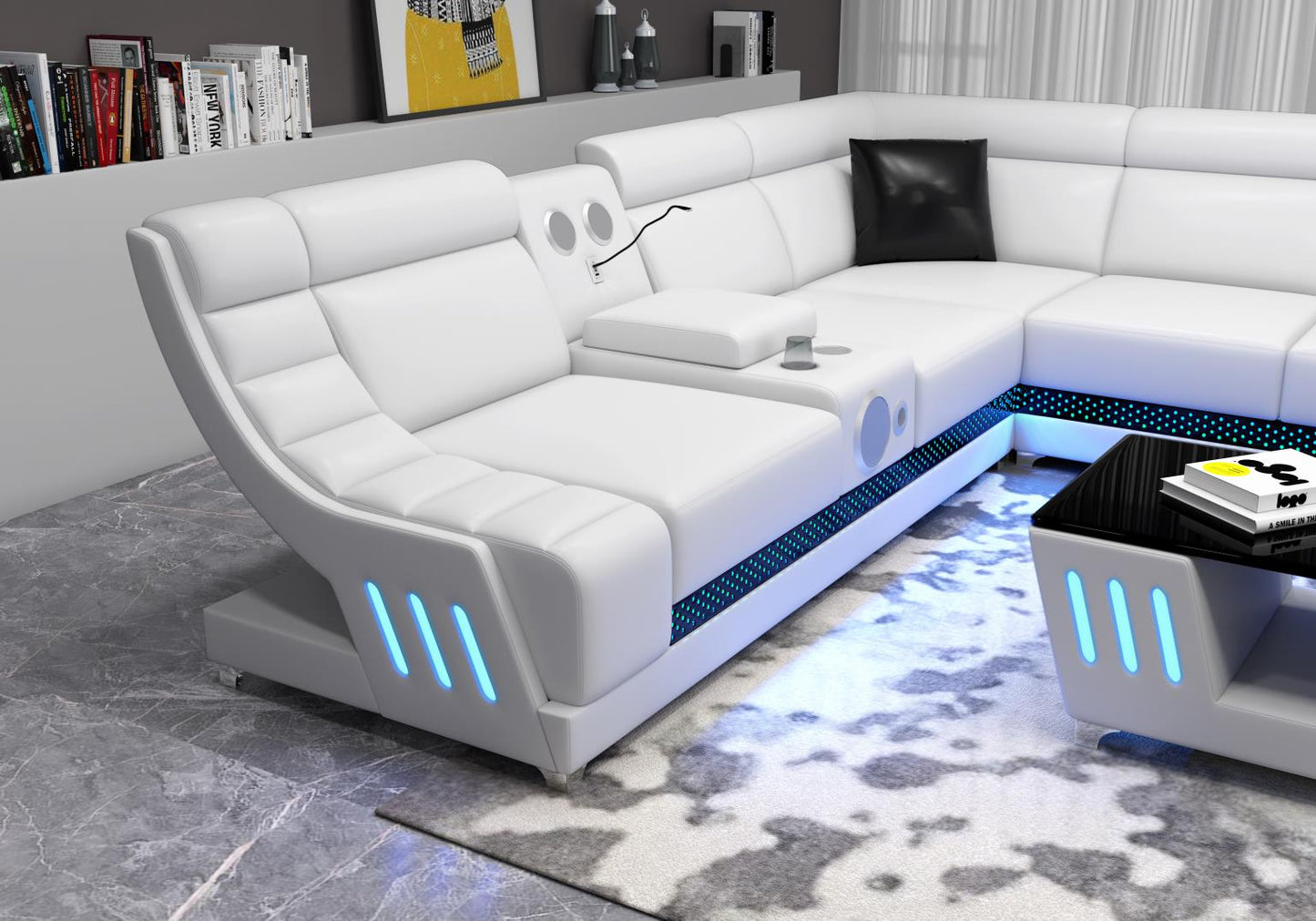 Tokyo 3 PC Sectional with Console