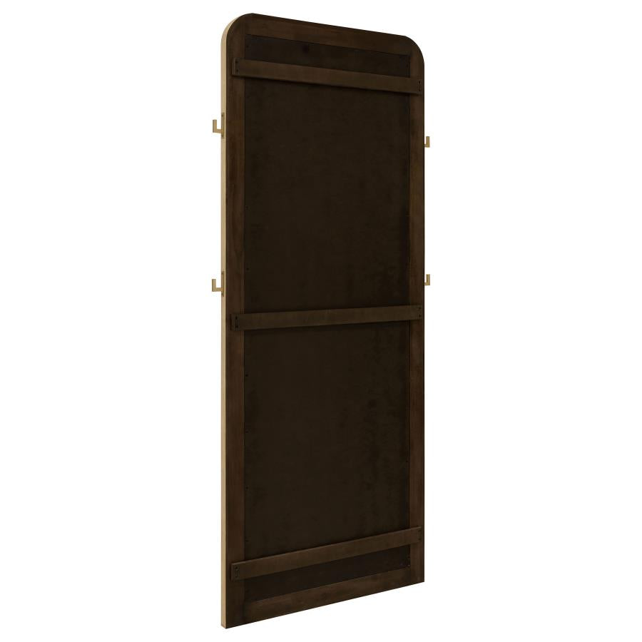 ARINI CANE WEAVE FULL LENGTH STANDING FLOOR MIRROR SAND WASH