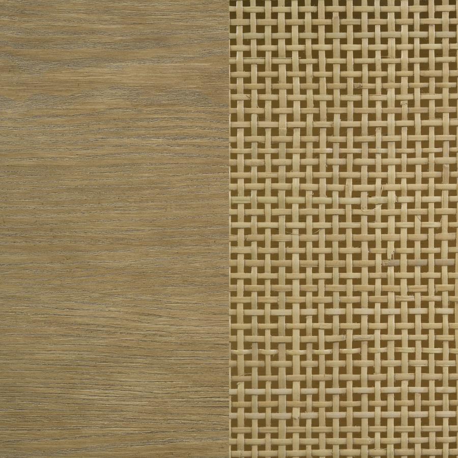 ARINI CANE WEAVE FULL LENGTH STANDING FLOOR MIRROR SAND WASH