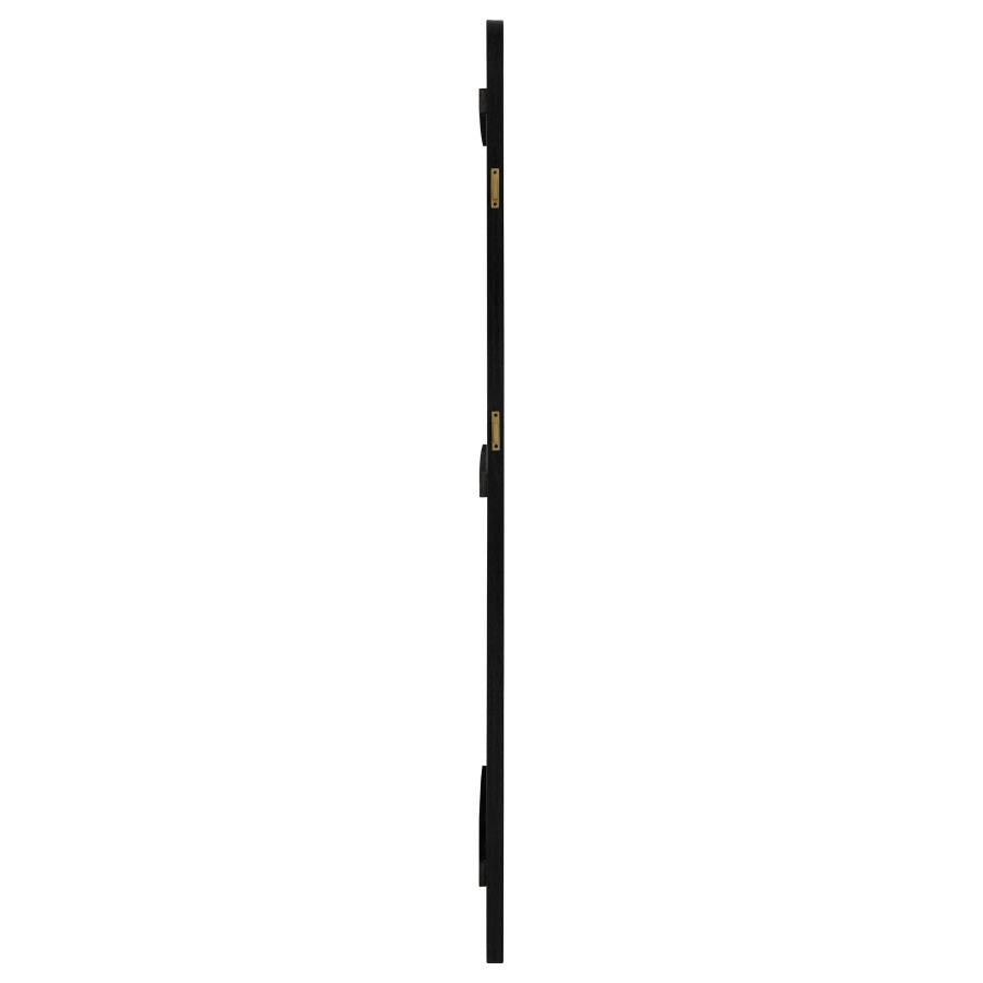 ARINI CANE WEAVE FULL LENGTH STANDING FLOOR MIRROR BLACK