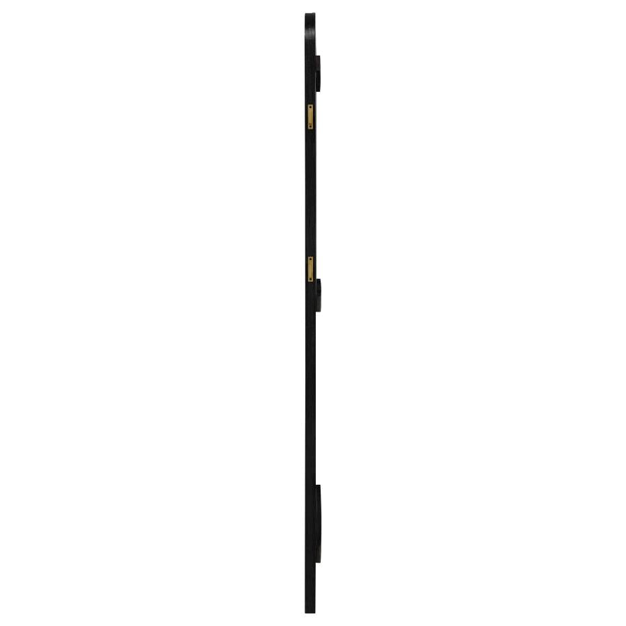 ARINI CANE WEAVE FULL LENGTH STANDING FLOOR MIRROR BLACK