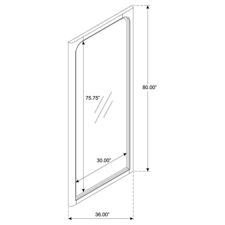 Solano 80-Inch Full Length Floor Mirror Weathered Mango