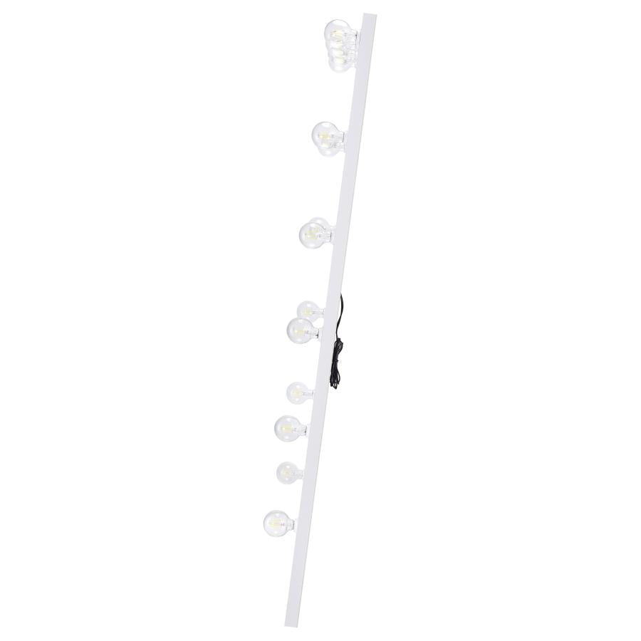 ZAYAN 32 X 71 INCH FLOOR MIRROR LED LIGHTING WHITE GLOSS