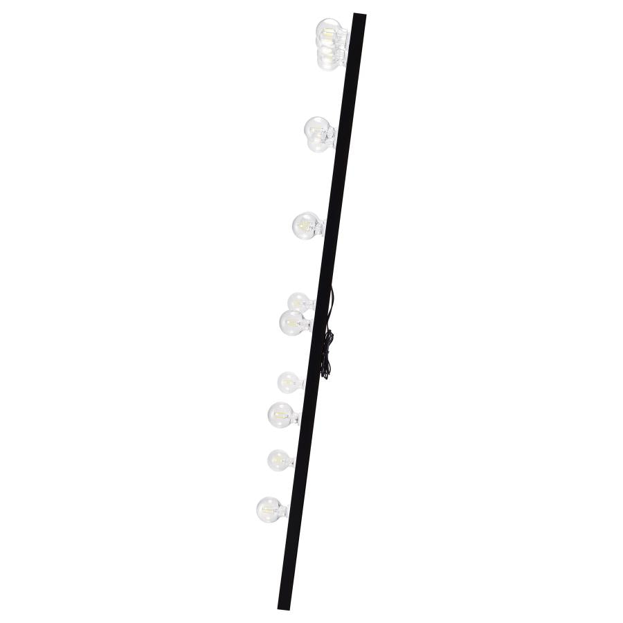 ZAYAN 32 X 71 INCH FLOOR MIRROR LED LIGHTING BLACK GLOSS