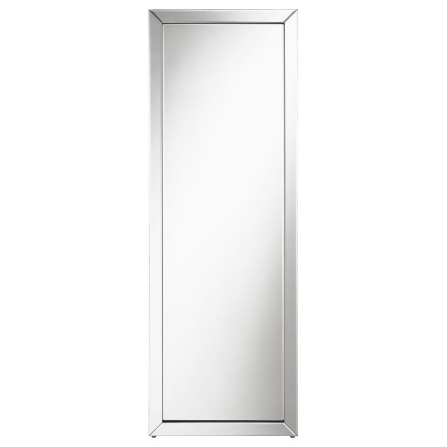 SOLINE 22 X 61 INCH FRAMED STANDING FLOOR MIRROR SILVER