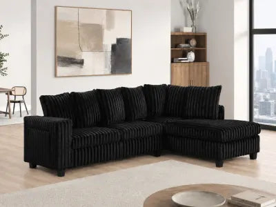 Vicky Sectional (Black)