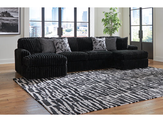 Midnight-Madness 3-Piece Sectional with Chaise