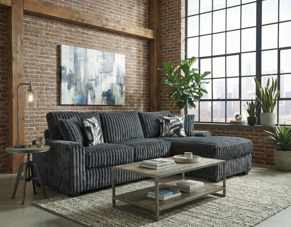 Hugo Gunmetal 2 Piece Sectional