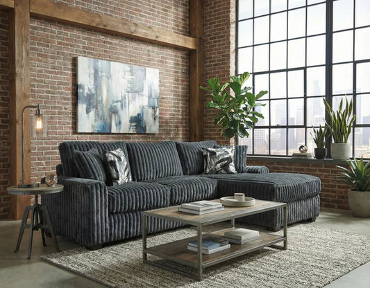 Hugo Gunmetal 2 Piece Sectional