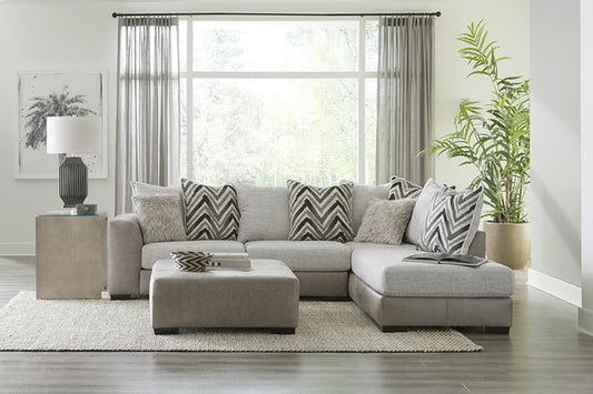Zaftig Parchment Sofa Chaise Sectional