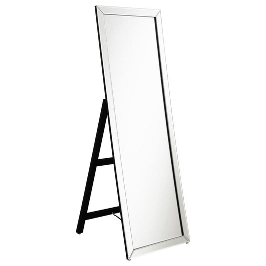 SOLINE 22 X 61 INCH FRAMED STANDING FLOOR MIRROR SILVER