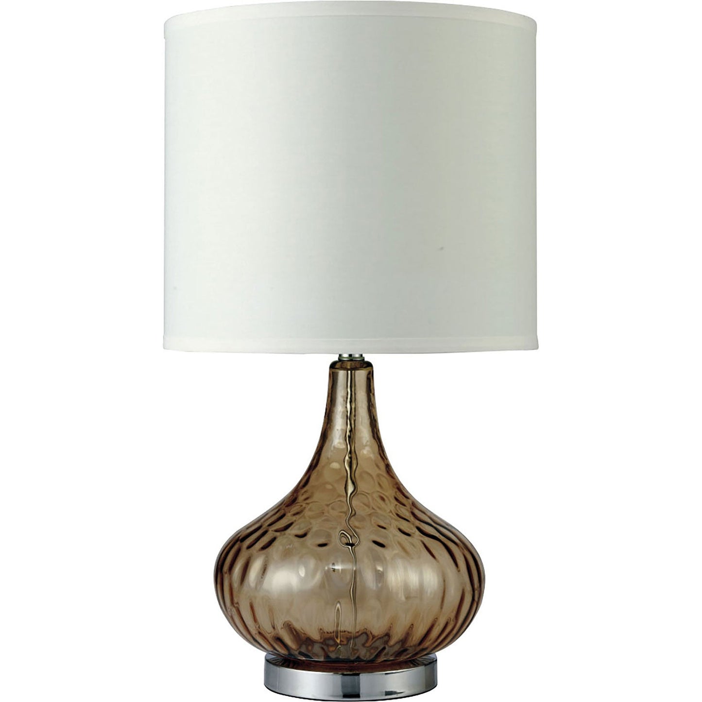 Donna Amber 15"H Glass Amber Table Lamp - ATL FURNITURE