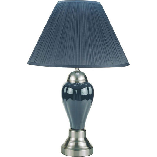 Hanna Gray 27"H Grey Table Lamp - ATL FURNITURE