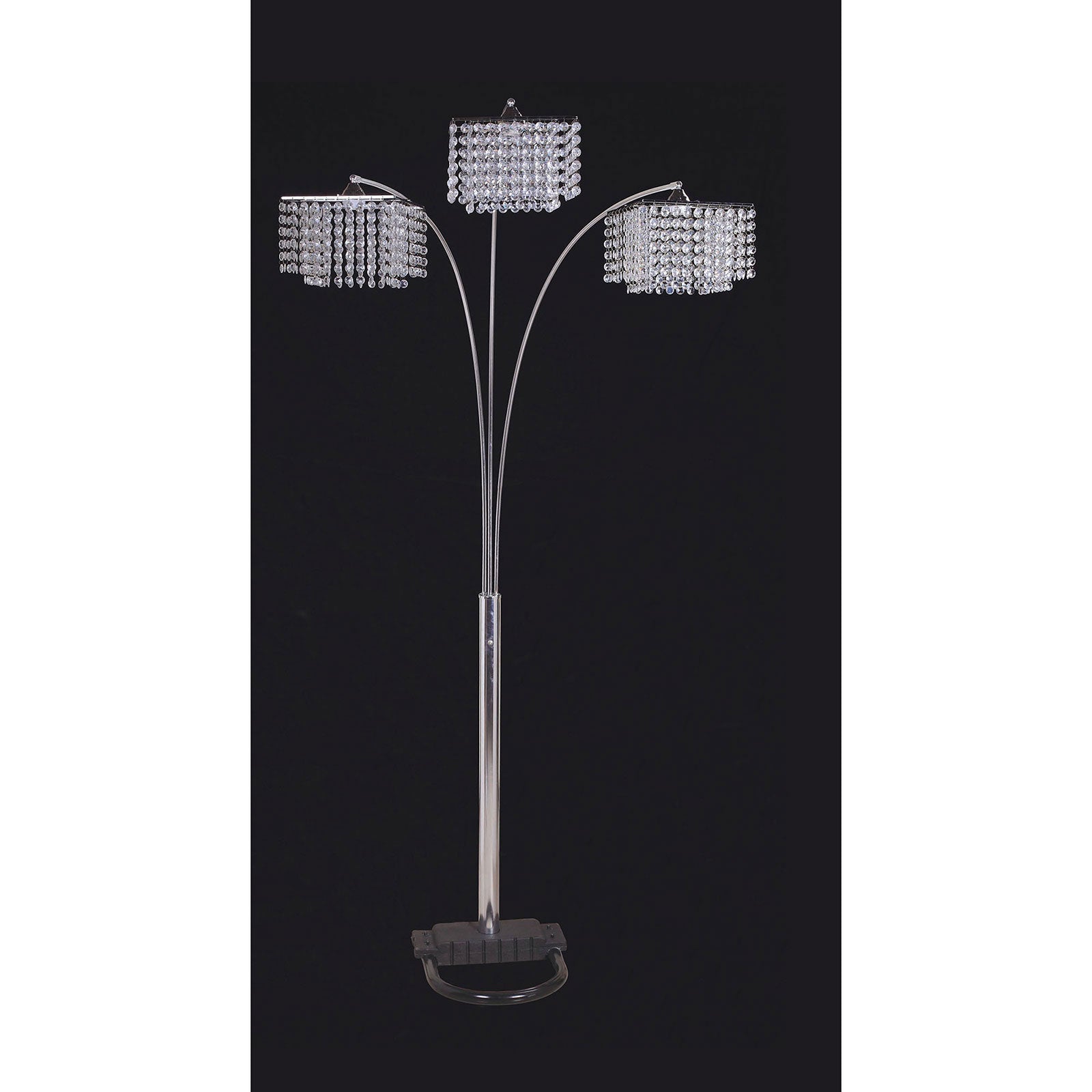 Tina White/Chrome Arch Lamp - ATL FURNITURE