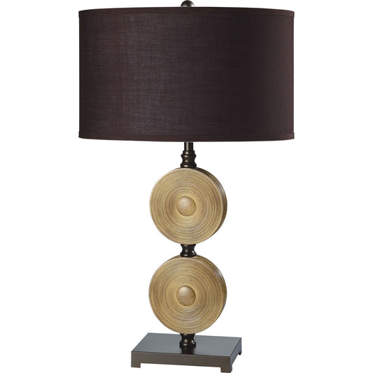 Suzy Light Caramel/Espresso 10"H Table Lamp (2/CTN) - ATL FURNITURE