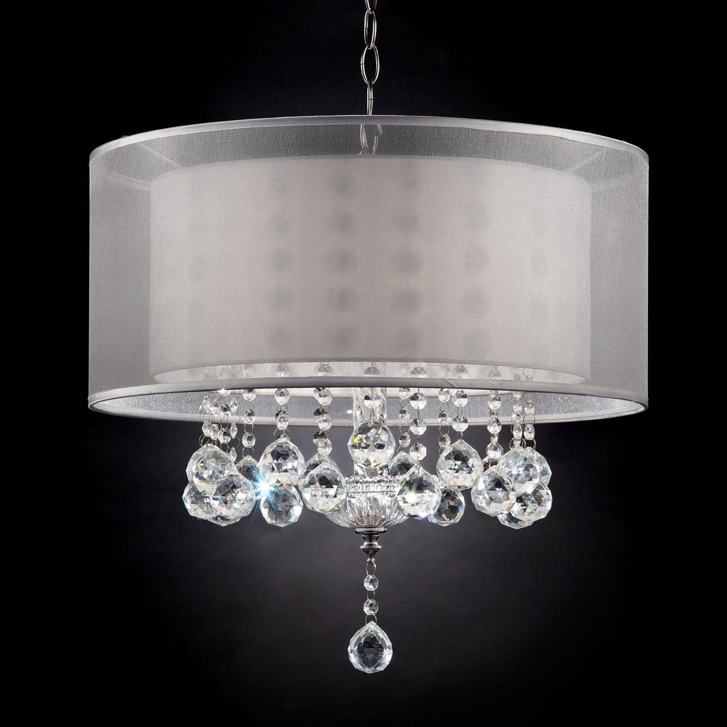 Lila Silver 19"H Ceiling Lamp - ATL FURNITURE